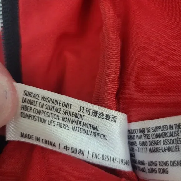 Walt Disney World Parks Minnie Mouse Bows Mini Backpack Red Black Faux Leather - Picture 13 of 16